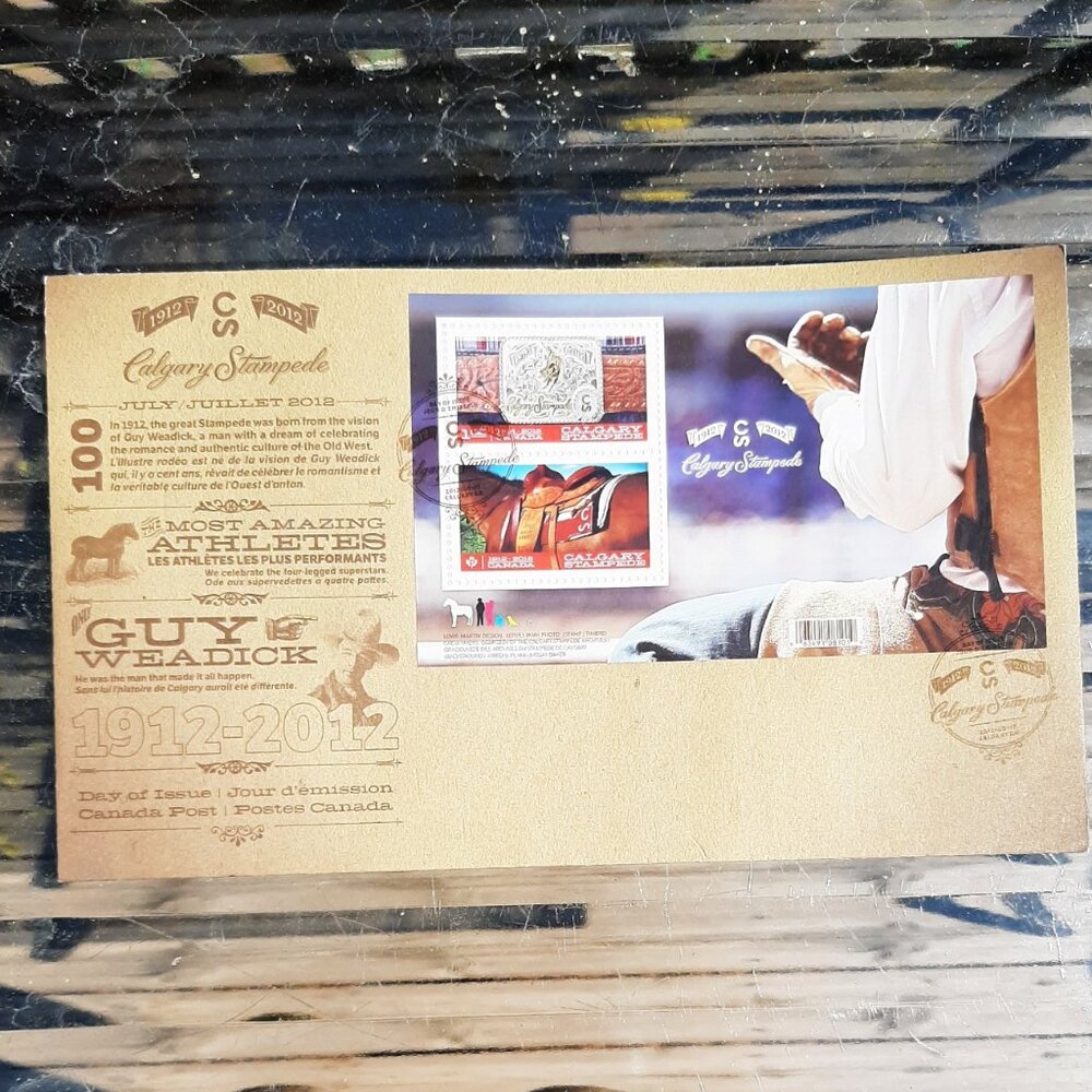 "CALGARY STAMPEDE" 2012  Canada # 2546 SS First Day Issue Lot of 5